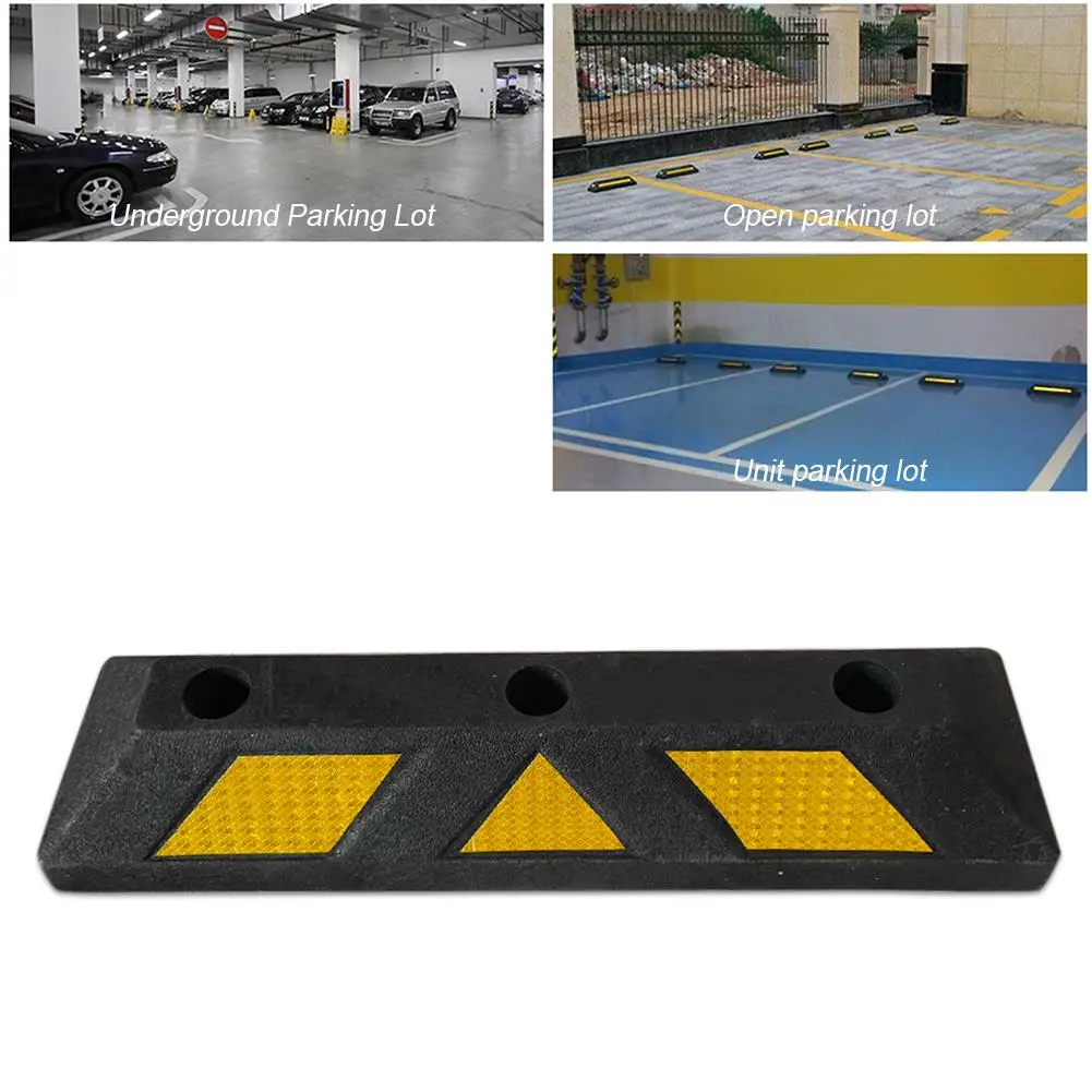 

Rubber Wheel Parking Curb Car Tires Parking Curb Wheels Stoppers 10 Tons Loading For Garage Floor Trucks Trailers Forklifts