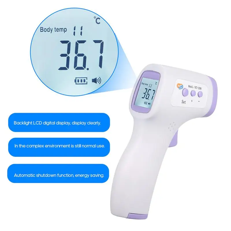 1PC Infrared Thermometer Compact Forehead Color Screen Electronic for Clinic Store Mall Office | Инструменты