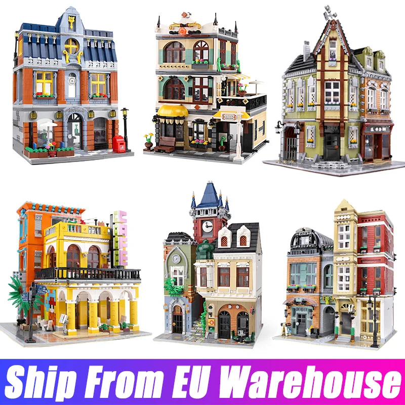 Yeshin MOC уличный вид набор летней Кофейни Хилл таверна римские рестораны китайский