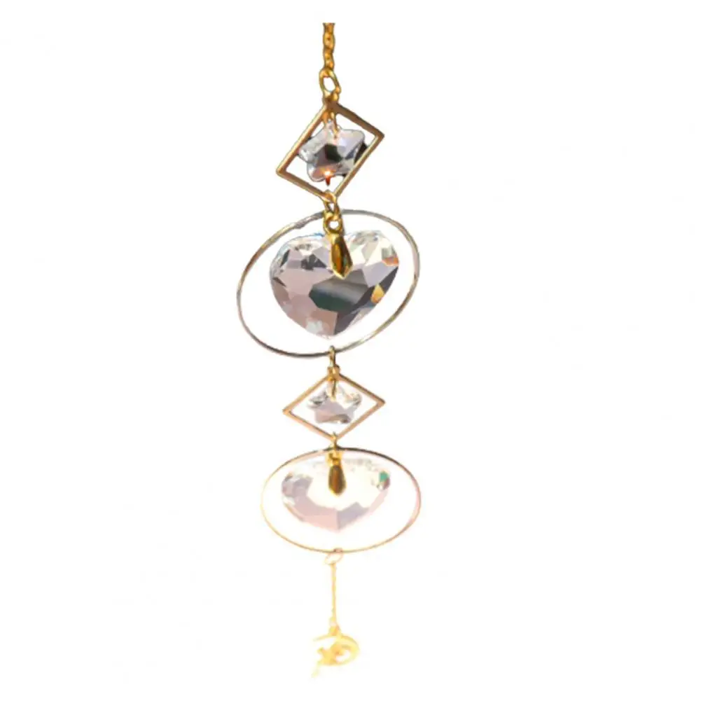 

Windchimes Pendant Nice-looking Beautiful Decorative False Crystal Windchimes Star Moon Handmade Pendant for Home