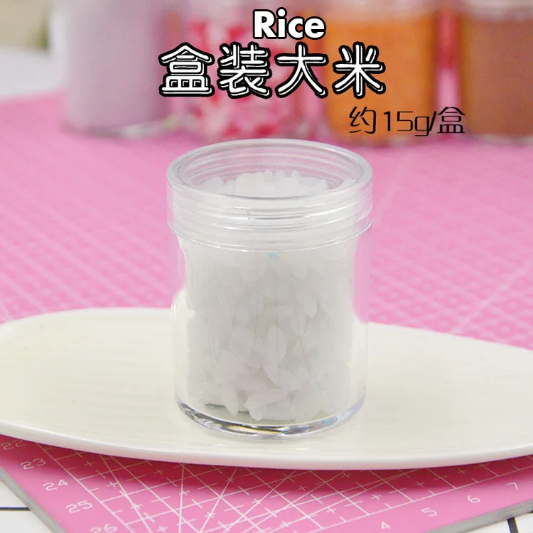 Rice Кристалл грязи слизи грязи блеск наполнитель для слизи украшения блестки DIY поставки грязи ювелирные изделия игрушки 14 видов материалов другие инструменты - Цвет: Rice