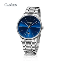 new cadisen luxury men watch stainless steel waterproof automatic mechanical watches mens business nh35 movement reloj hombre