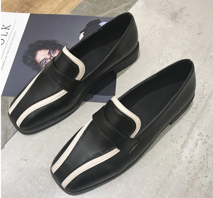 

New Spring autumn fashion Women Flat Shoes Round Toe Oxford single Shoes Woman Soft Leather Bullock Women Shoes