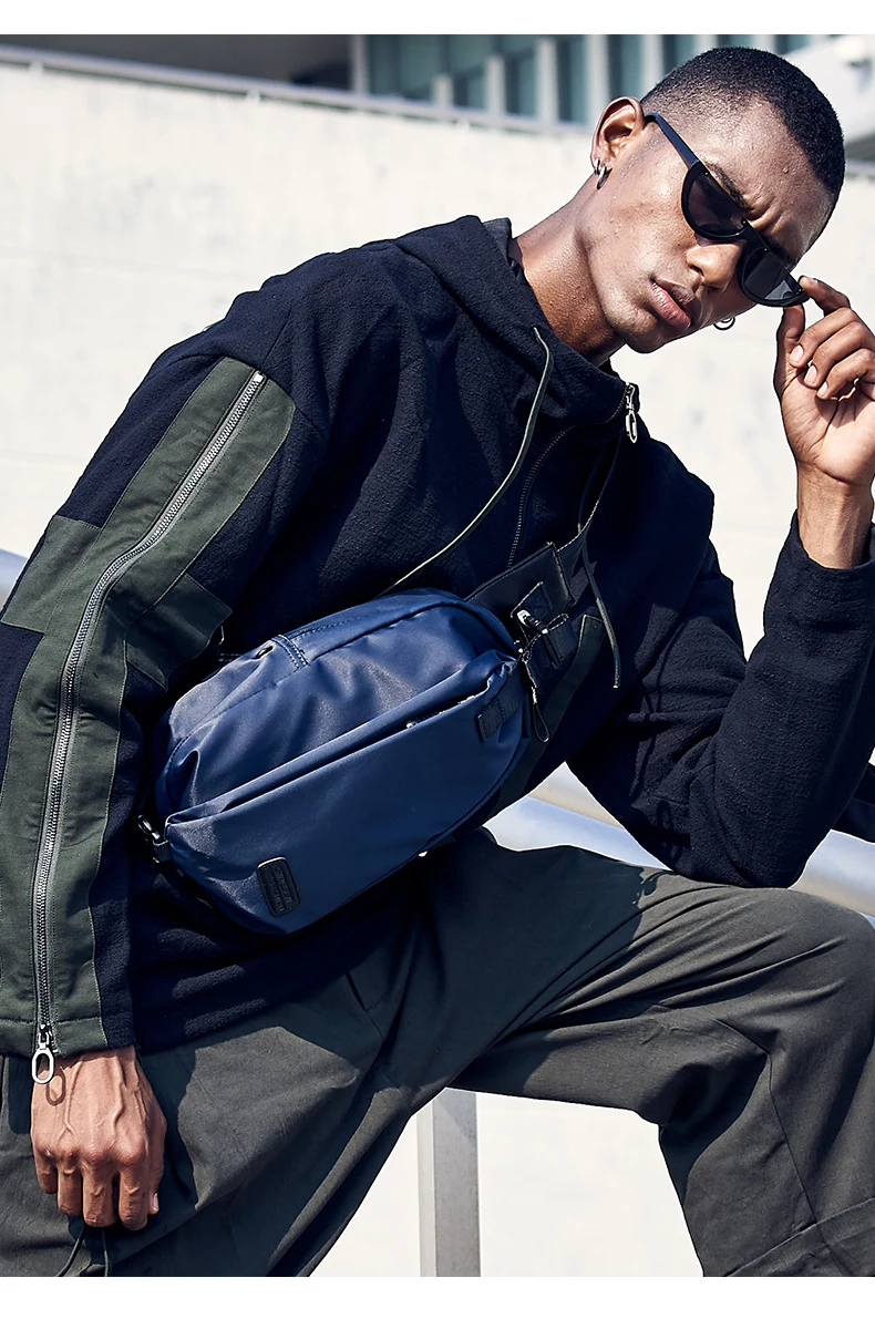 Zoger Japanese street chest bag men's tide brand men's shoulder bag Messenger bag tooling function wind bag fashion Oxford backp