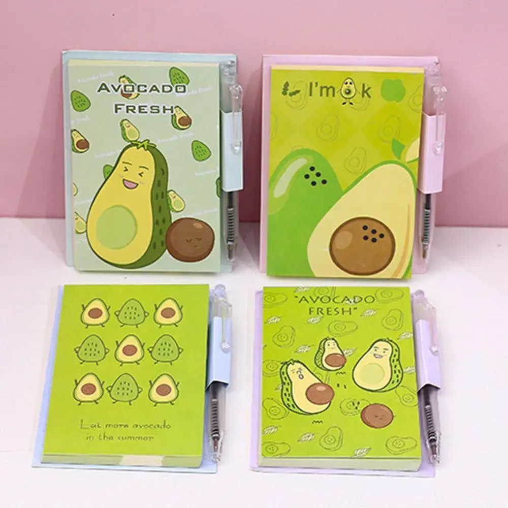 Kawaii авокадо с шариковой ручкой записная книжка дневник книга для упражнений