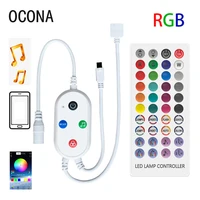 music sync rgb led strip lights controller bluetooth compatible cellphone app android control 40 key ir remote 12 24v color