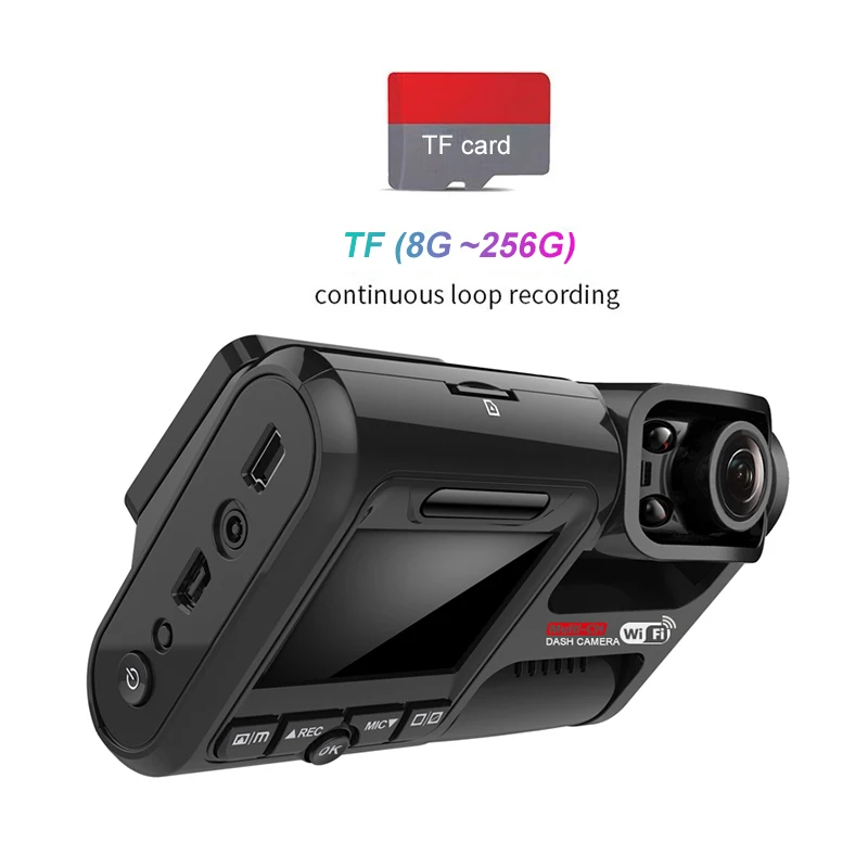 

Dual Lens Car DVR 4K 2160P WIFI GPS Logger Novatek 96663 Chip For Sony IMX323 Sensor Night Vision Dual Camera Dash Cam Recorder