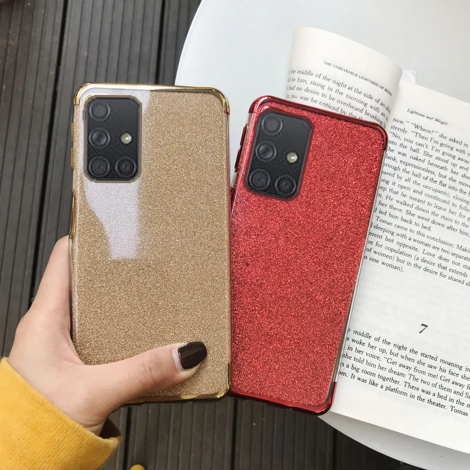Искристое покрытие чехол для samsung Galaxy A50 A10 A20 A30 A70 A30S A50S A60 A10E A20E M10 M20 M30 A6 A7 A8 крышка