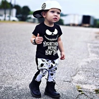infant baby boys clothes set skull halloween new nightmare before nap tops t shirtprint pants 2pcs baby clothing outfits
