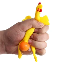 funny toys vent chicken keychain squeeze layer decompression tricky funny toy chicken that can lay egg rubber unisex animals fun