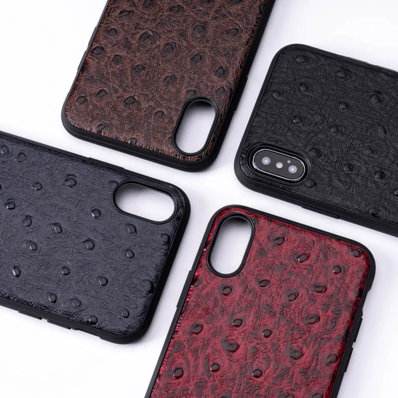 Ostrich Skin Phone Case For IPhone X XS Max XR Fitted Apple 5 5S SE 6 6S 7 8 Plus Protect |