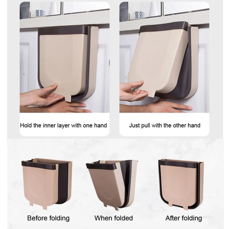 Ванная кухня мусорное ведро Складное с выдвижным ящиком дверь шкафа подвесное