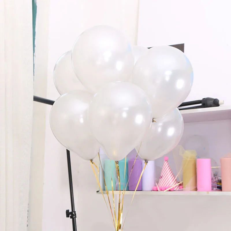 100 шт./пакет 10 дюймов 2 г розовое золото черный серебристый цвет латексный шар