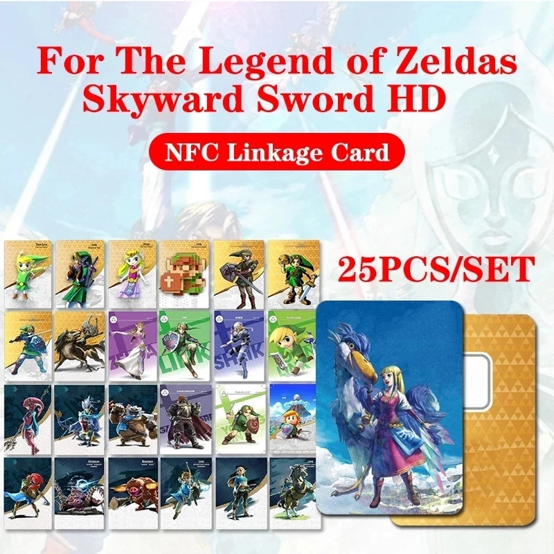 Быстрая доставка полный комплект из 25 шт. Zeldaes и Loftwing для карты NFC Skyward Sword Ntag 215