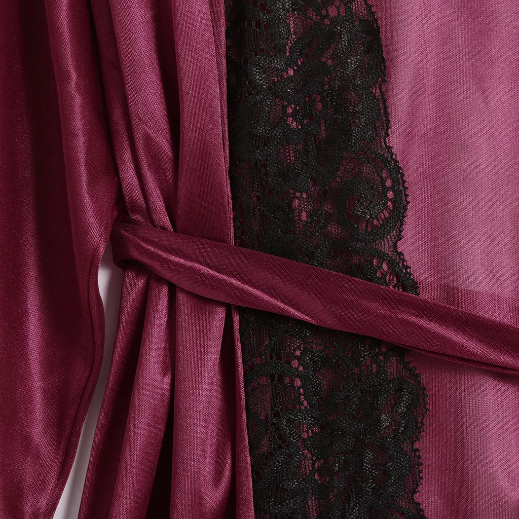 Женское кружевное нижнее белье мягкая бесшовная ночная рубашка из атласа размер