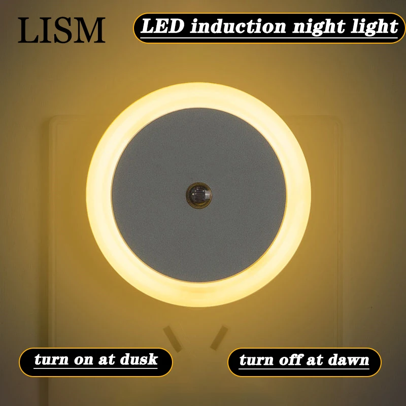 

LISM Light Control Warm LED Induction Night Light for Children Sleeping Wall Lamp Atmosphere Sunset Sensor Lamp for Kids Rooms
