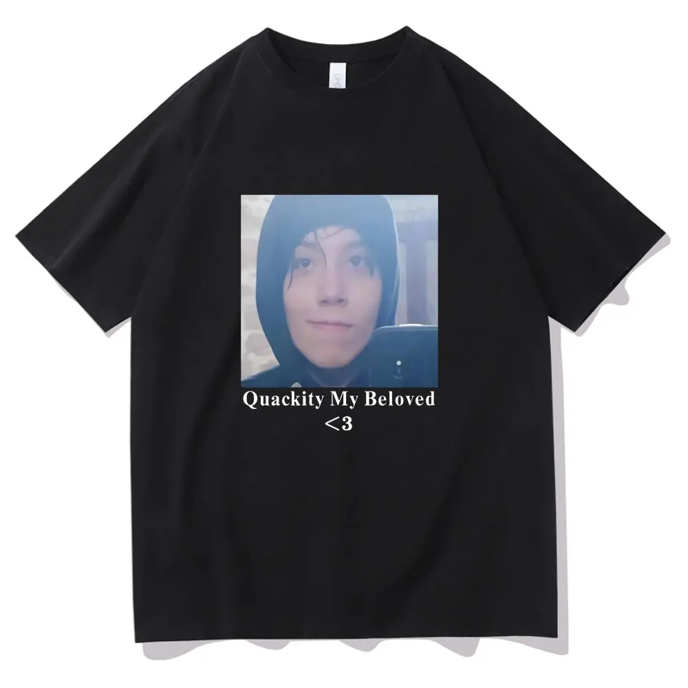 

Hot Sell Quackity My Beloved T Shirt 100% Pure Cotton Personality Geek Casual Short Sleeve Tee Homme EU Size Breathable Tshirt