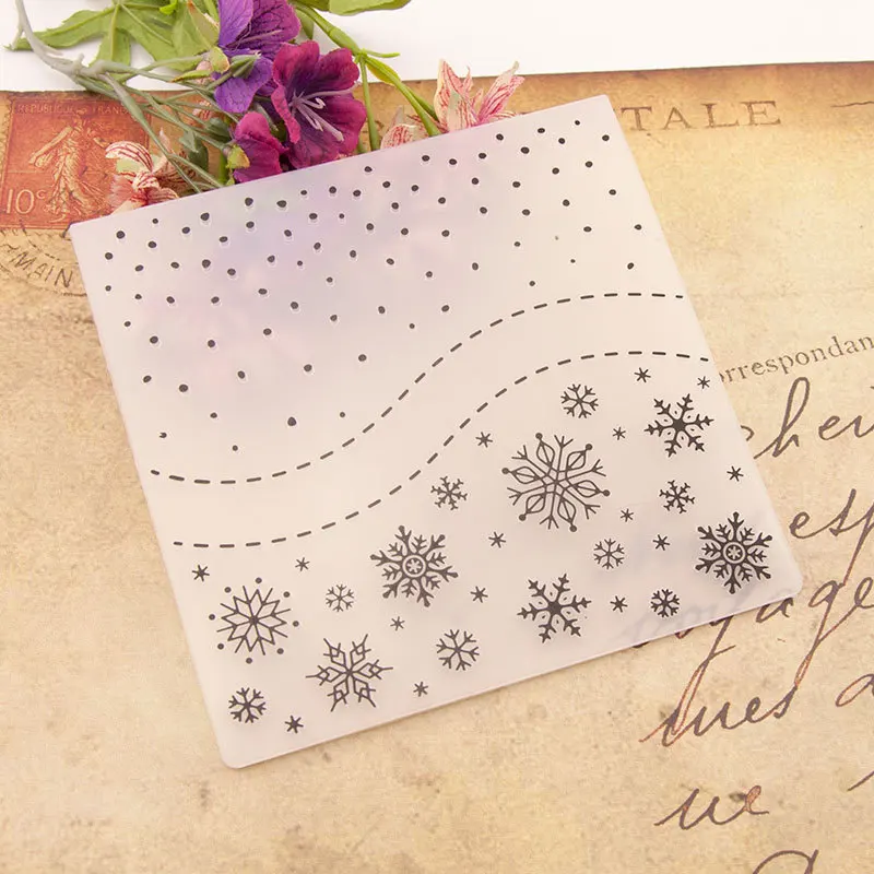 

Christmas snowflake DIY Plastic Embossing Folders for DIY Scrapbooking Paper Craft/Card Making Decoration Supplies