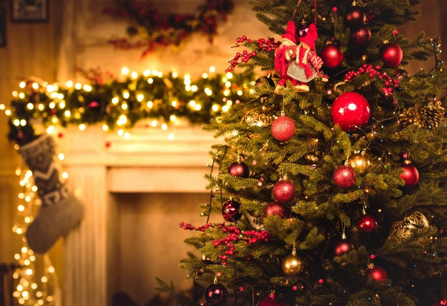 Laeacco мечтательная Рождественская елка Боул камин носок в горошек светильник боке