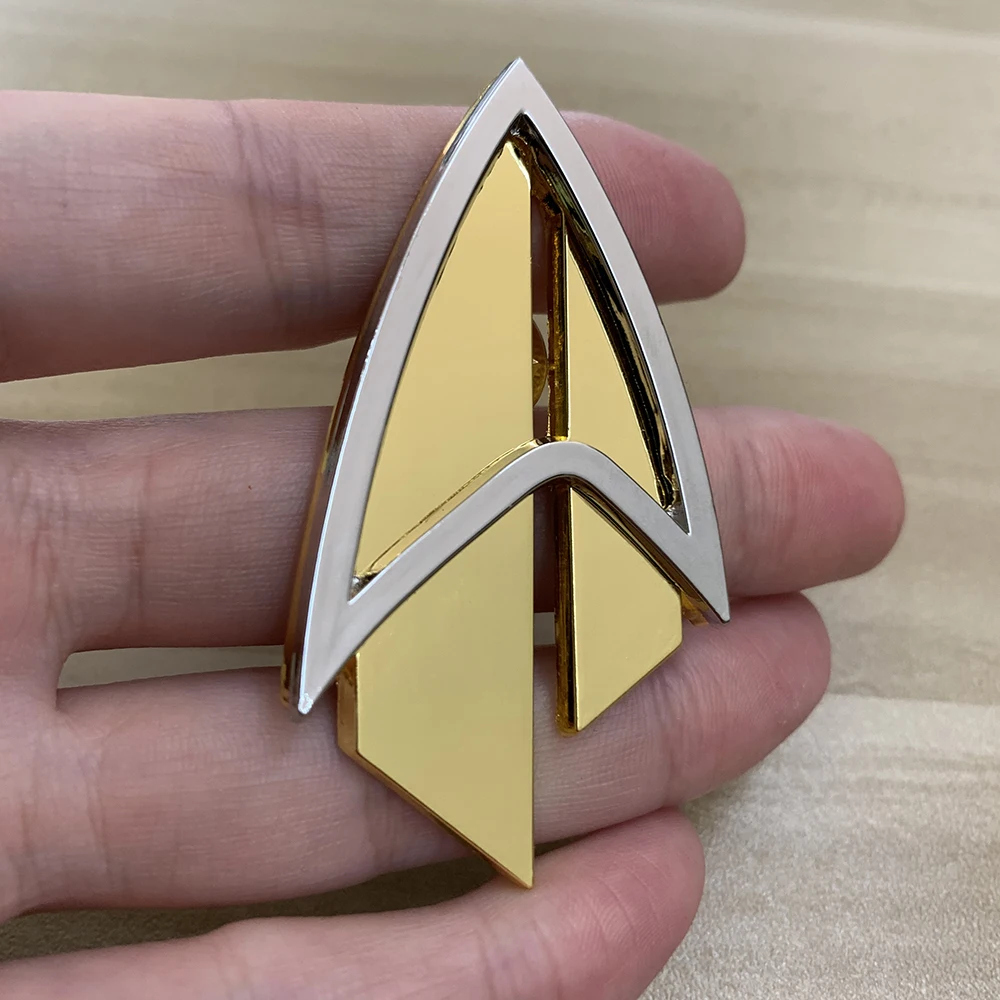Значок Admiral JL Picard Золотая брошь для общения нового поколения значок со звездой