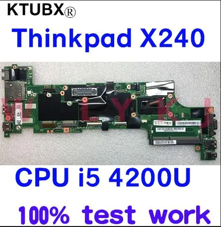 Подходит для материнской платы ноутбука Lenovo Thinkpad X240 CPU i5 4200U 100% протестированная