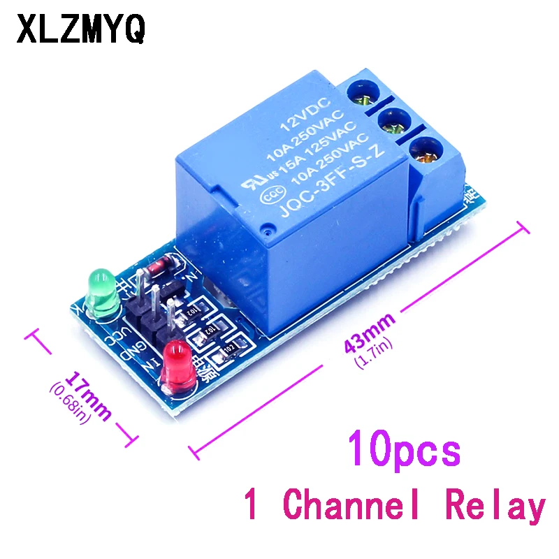 

10pcs 5V 12V Low Level Trigger 1 channel relay module With Optocoupler Output 1 way relays module for AVR DSP ARM MCU arduino