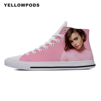 personality mens casual shoes hot cool pop funny high quality handiness lily jane collins cute cartoon custom sneakers white