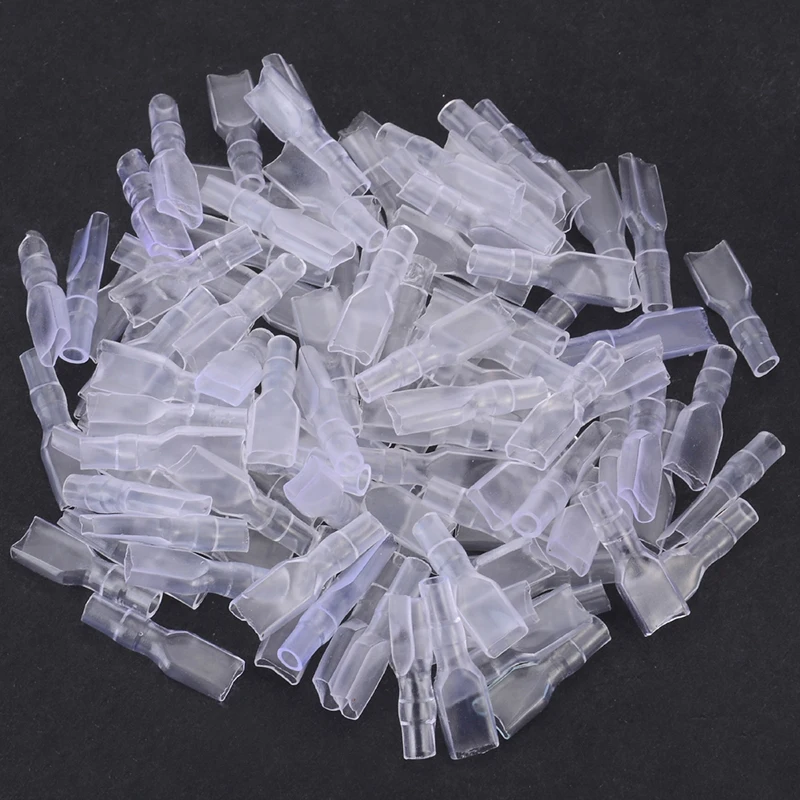 Латунные обжимные клеммы 100 шт./лот 4 8 мм гнездовые разъемы и пластиковые