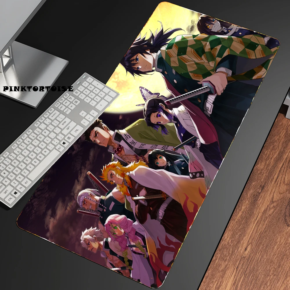 

PINKTORTOISE Demon Slayer Anime Tokitou Muichirou Mouse Pad Office Desk Mat Genshin Impact Computer Large Rubber Anti-Slip Pad