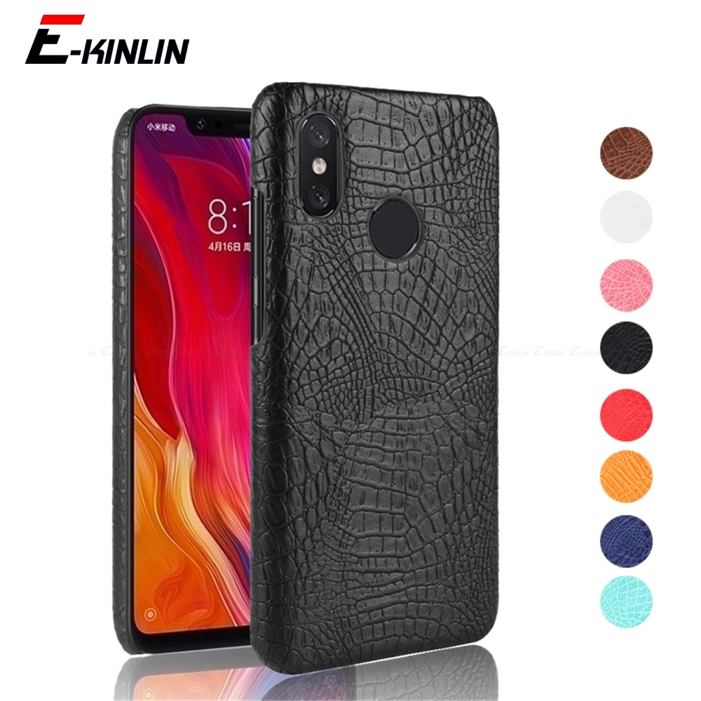 Luxury Ultra Thin Snake Crocodile Leather Phone Case Back Cover For XiaoMi Mi Note 10 10T 9 9T 8 Pro SE A3 A2 Lite Max Mix 3 2