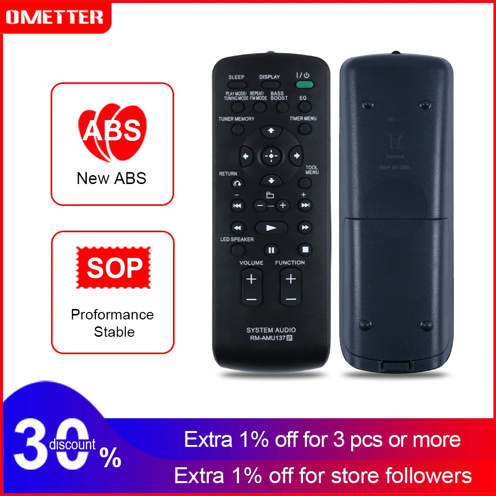 

RM-AMU137 Remote control Replace For Sony Audio System for RDH-GTK11iP RDH-GTK33iP FST-GTK11iP FST-GTK33iP RDH-GTK37IP