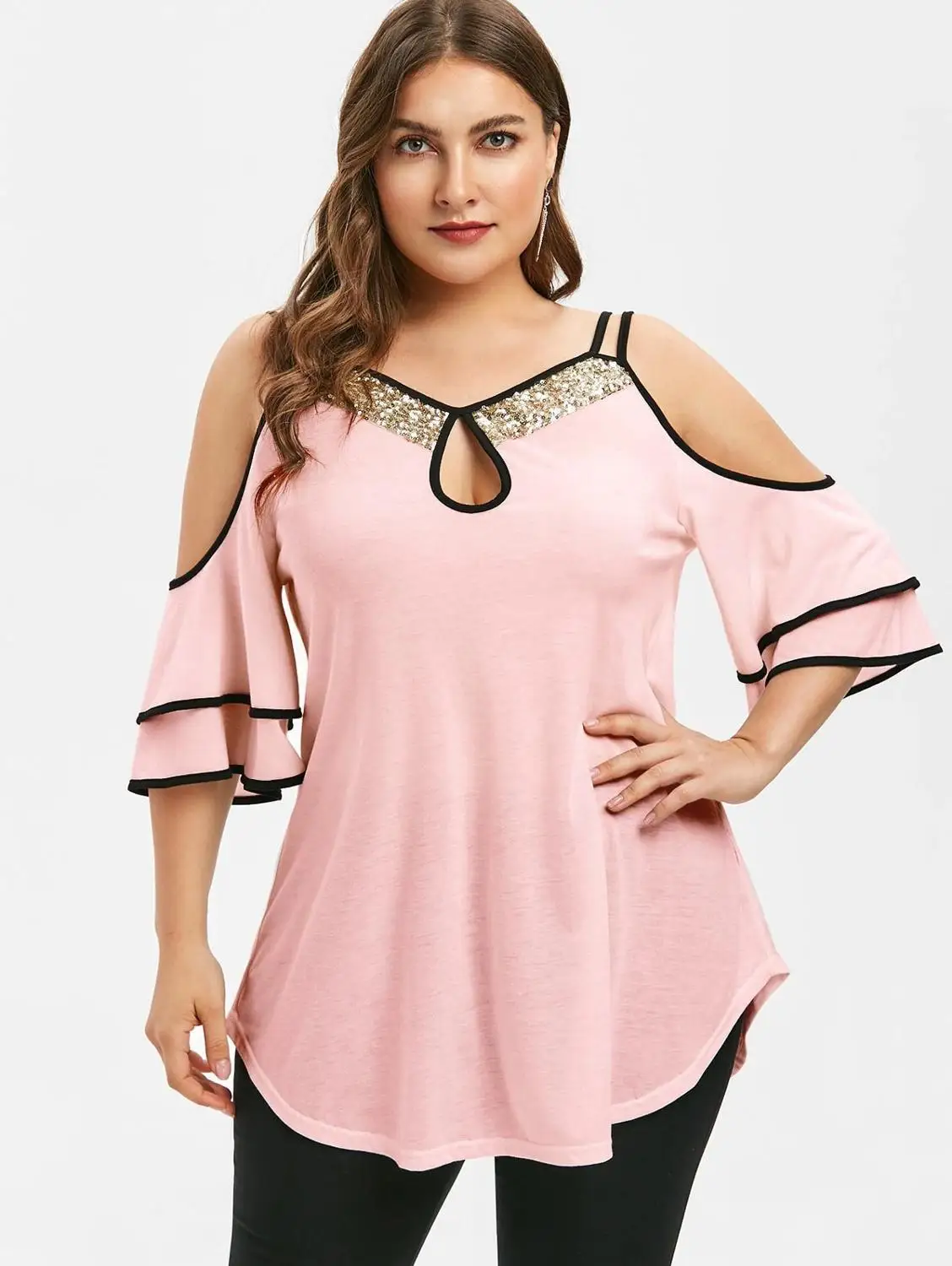 Блузка женская хлопковая с открытыми плечами винтажная Повседневная элегантная