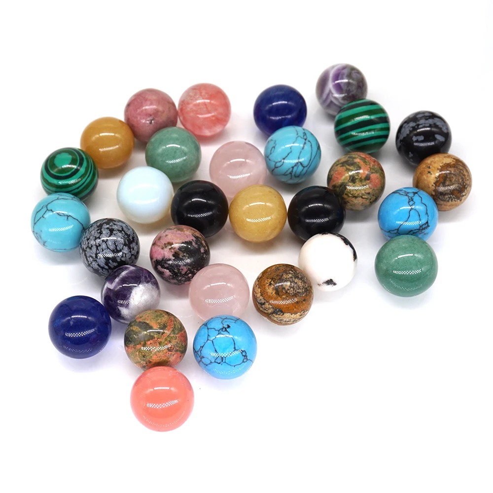 Круглые бусины из натурального камня 18 мм | Дом и сад