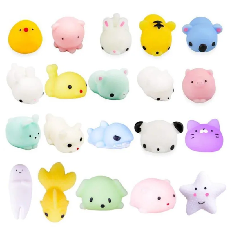 

JY 50Pcs/lot Creative Cute Animal Pinch Music Tricky To Pinch Ball Decompression Vent Balls Languotu