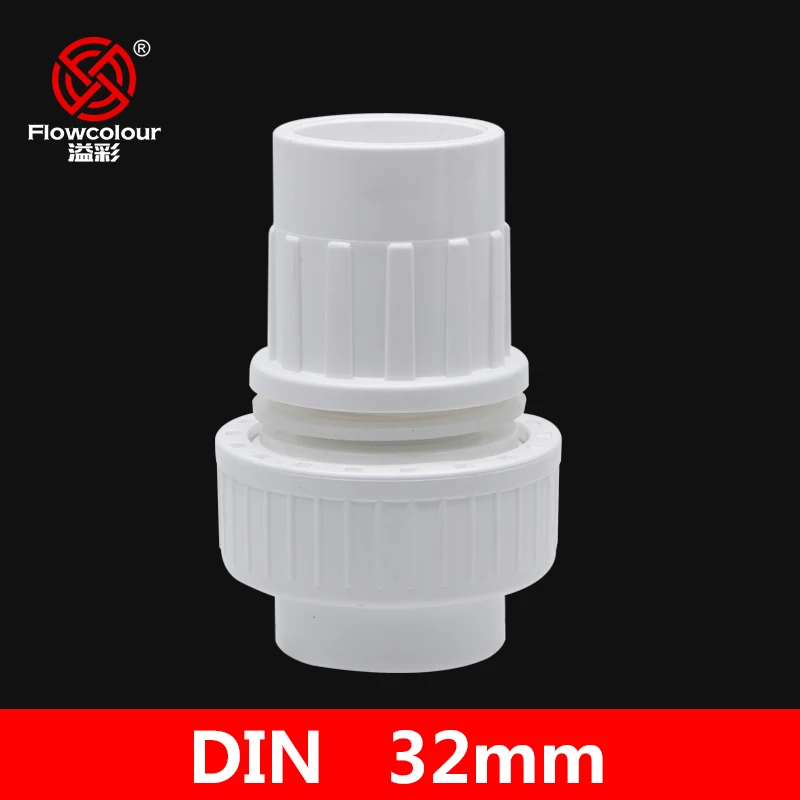 

Flowcolour 32mm UPVC Quick Connector Bulkhead Pvc Fitting Garden Irrigation Water tank Pipe Fittings Quick Connect