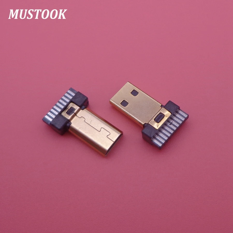 Позолоченный разъем Micro Male Jack usb HDMI-совместимый с разъемом PCB зарядный порт Замена