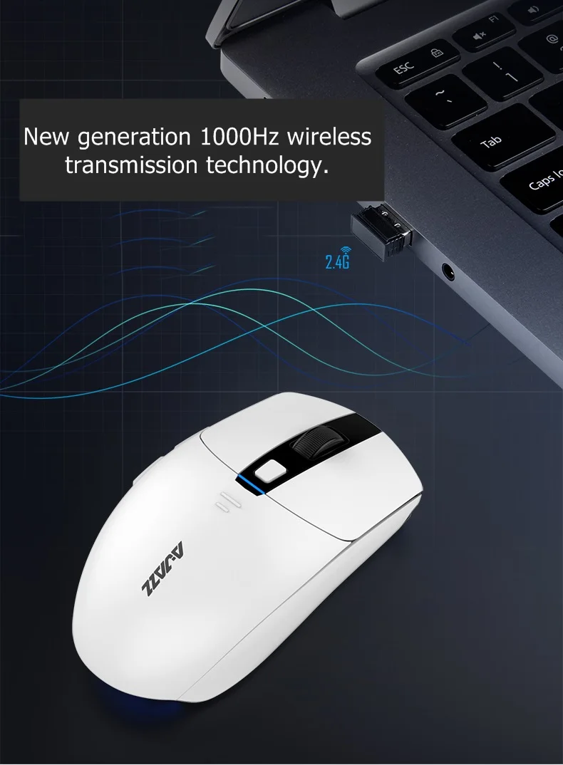 Новая Ajazz i303 Pro легкая беспроводная мышь с подсветкой 2,4 Ghz с заказным чипом, универсальная настольная мышь для ноутбука