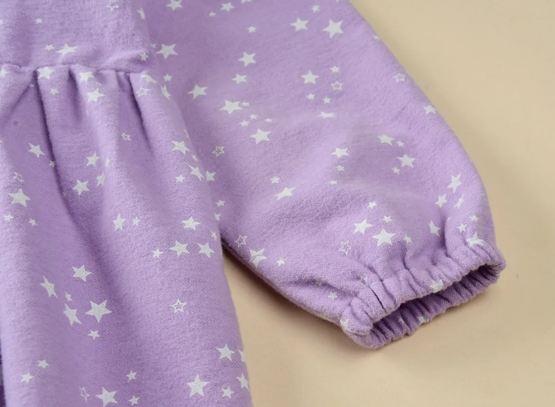 Cotton Princess School Children Clothes Little Stars Peter Pan Collar Long Sleeve 3-10Y Kids Dresses for Girls | Детская одежда и