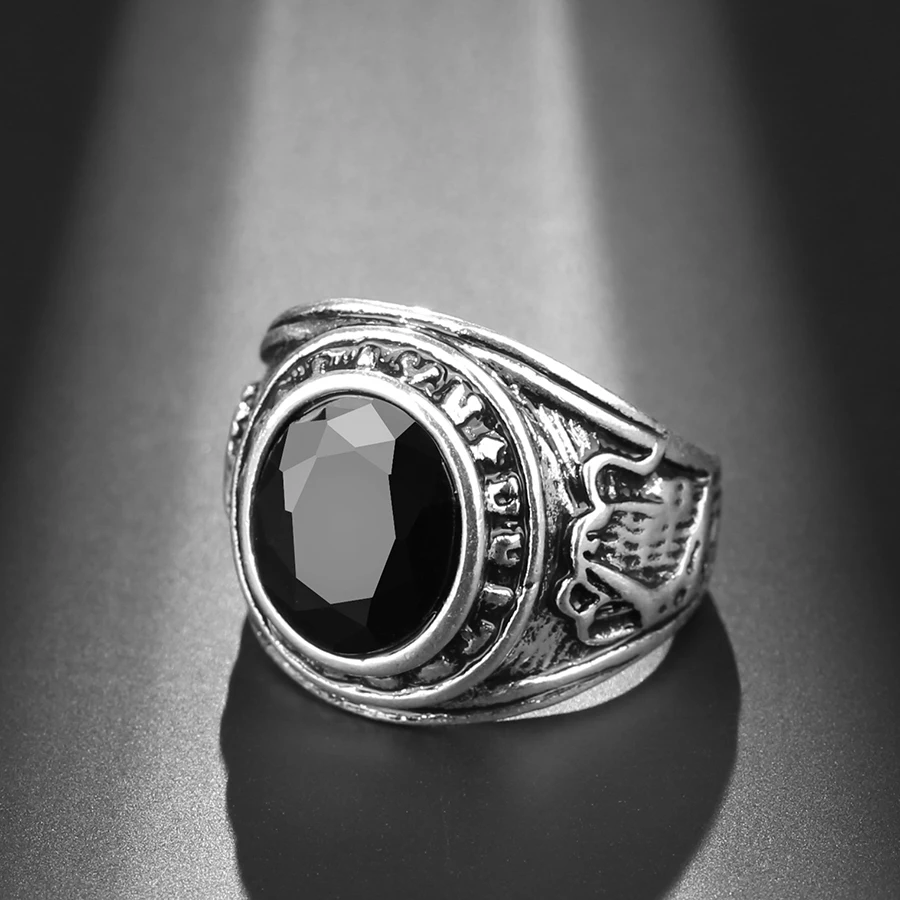 Kinel панк-рок черная искусственная кожа античное тибетское серебро винтажные