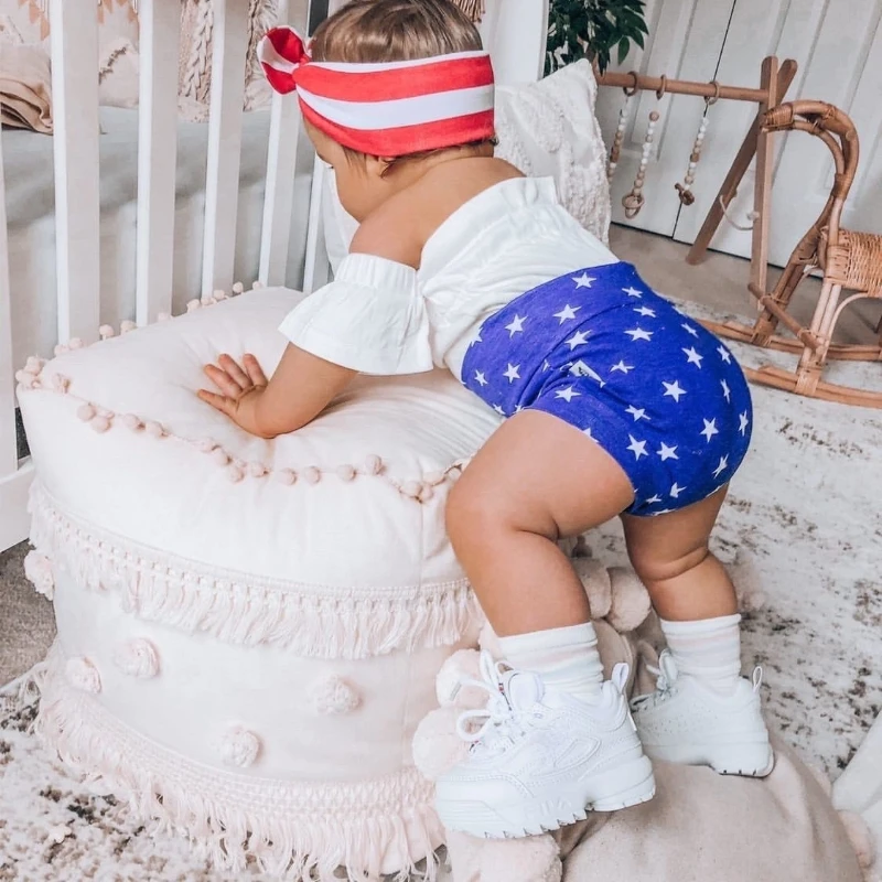 

Baby Girl Clothes Girls Three-Piece Bloomers Suit Floral Knitted Shorts+ Headband Leopard Print Shorts And Headwear Baby Suit