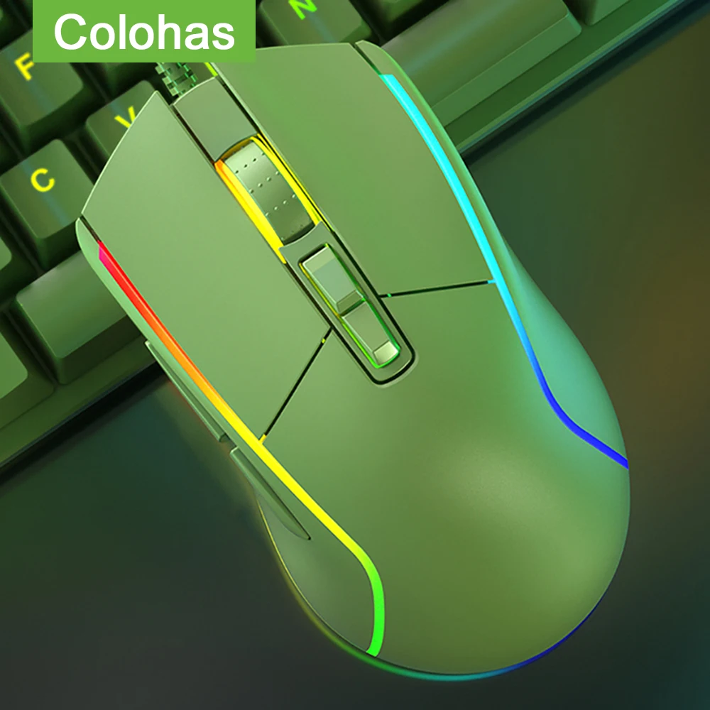 

USB Проводная игровая мышь Mini Mause Gamer С RGB подсветкой для Macbook Xiaomi PC Gamer эргономичная компьютерная игровая мышь 7 клавиш мышь