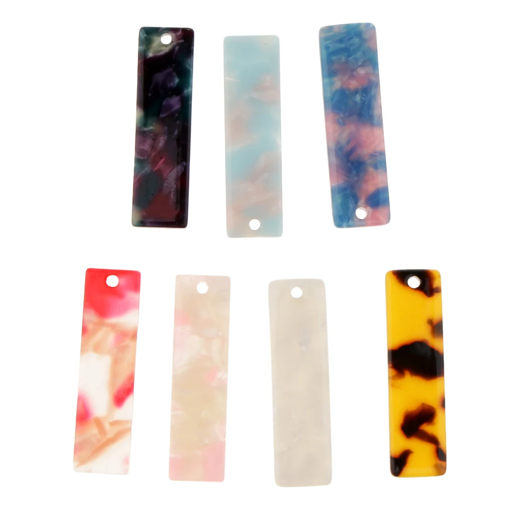 

7pcs Rectangle DIY Charm DIY Earring Connectors for Crafting Jewelry Making