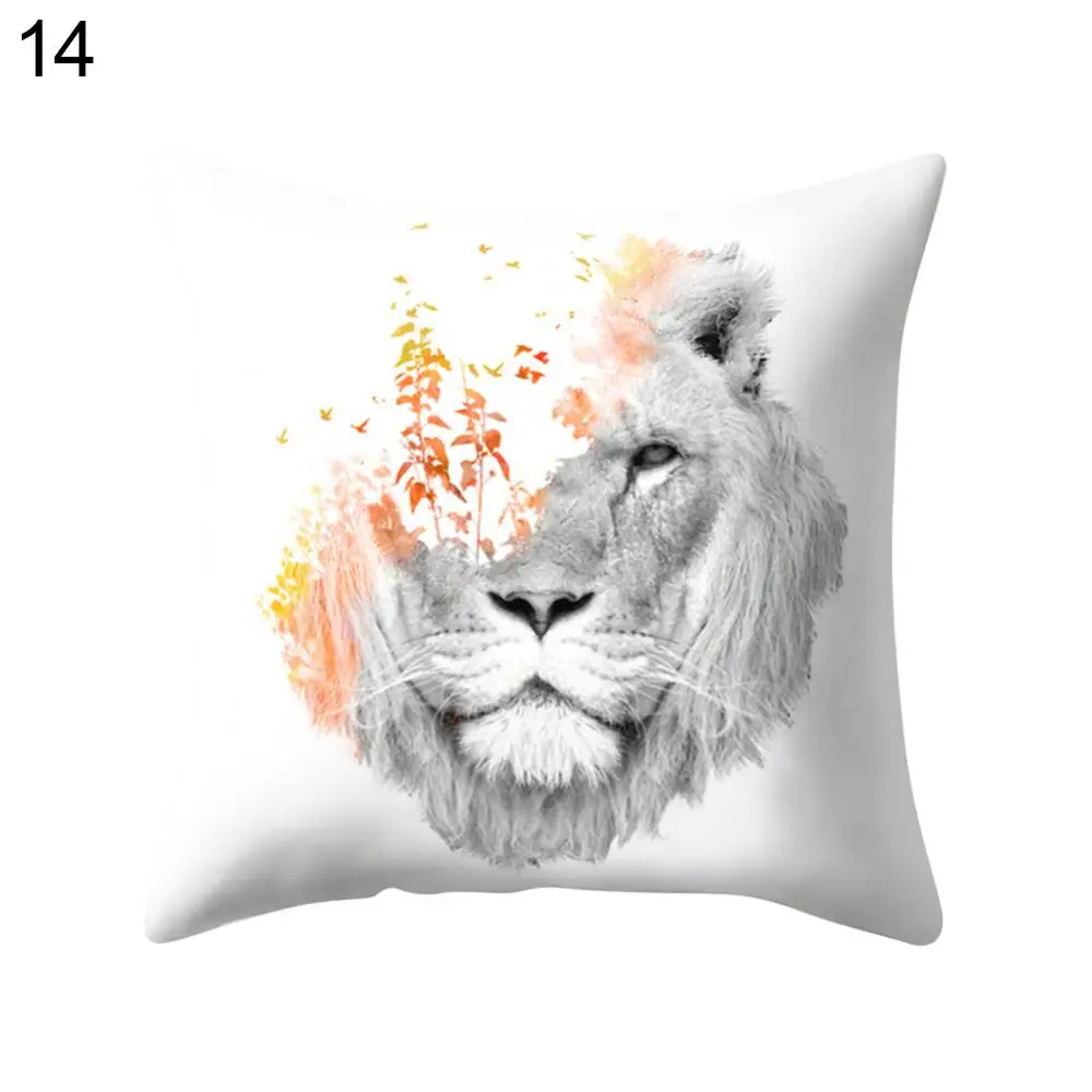 

Hot Sales Cartoon Animal Lion Cat Shark Throw Pillow Case Cushion Cover Home Sofa Decor