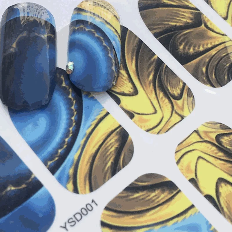 1 лист большой Chry цветок наклейки своими руками ногти искусство переводные с