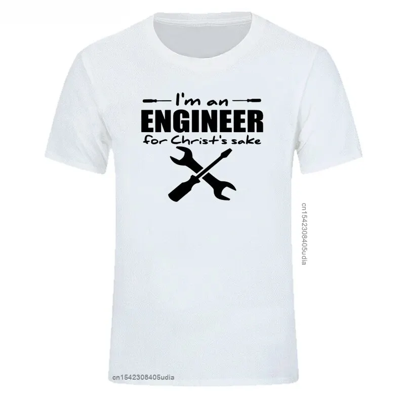 Christian Engineers For Christ's T Shirt Funny Birthday Father's Day Present Men Tshirt Cotton Print Short Sleeves Shirt Tees