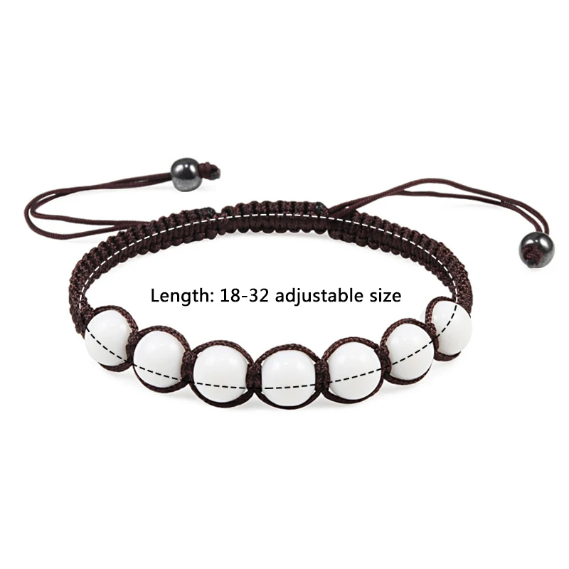 Счастливое расстояние Пара Браслеты Натуральный Белый Камень бисера Веревка