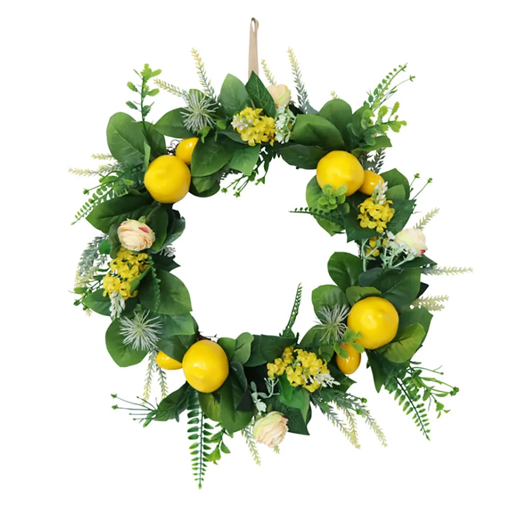 

Artificial Lemon Wreath Wedding Decoration Hangable Home Decor For Wall