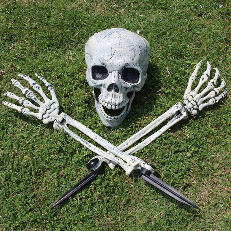 

Skull Head halloween decoration Prop Skeleton terror party Supplies Haunted House ealistic Bones Human Hands mischief horror DIY