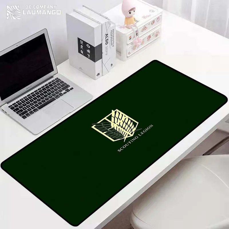 

Attack on Titan Computer Mousepad Company Gaming Keyboard Pad Mouse Mausepad Non-slip Mat Kawaii Accessories Pc Mats Gamer Rug
