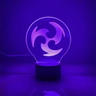 Игра Genshin ударный акриловый ночник фонарь глаз семь элементов 3D настольная лампа модное креативное украшение